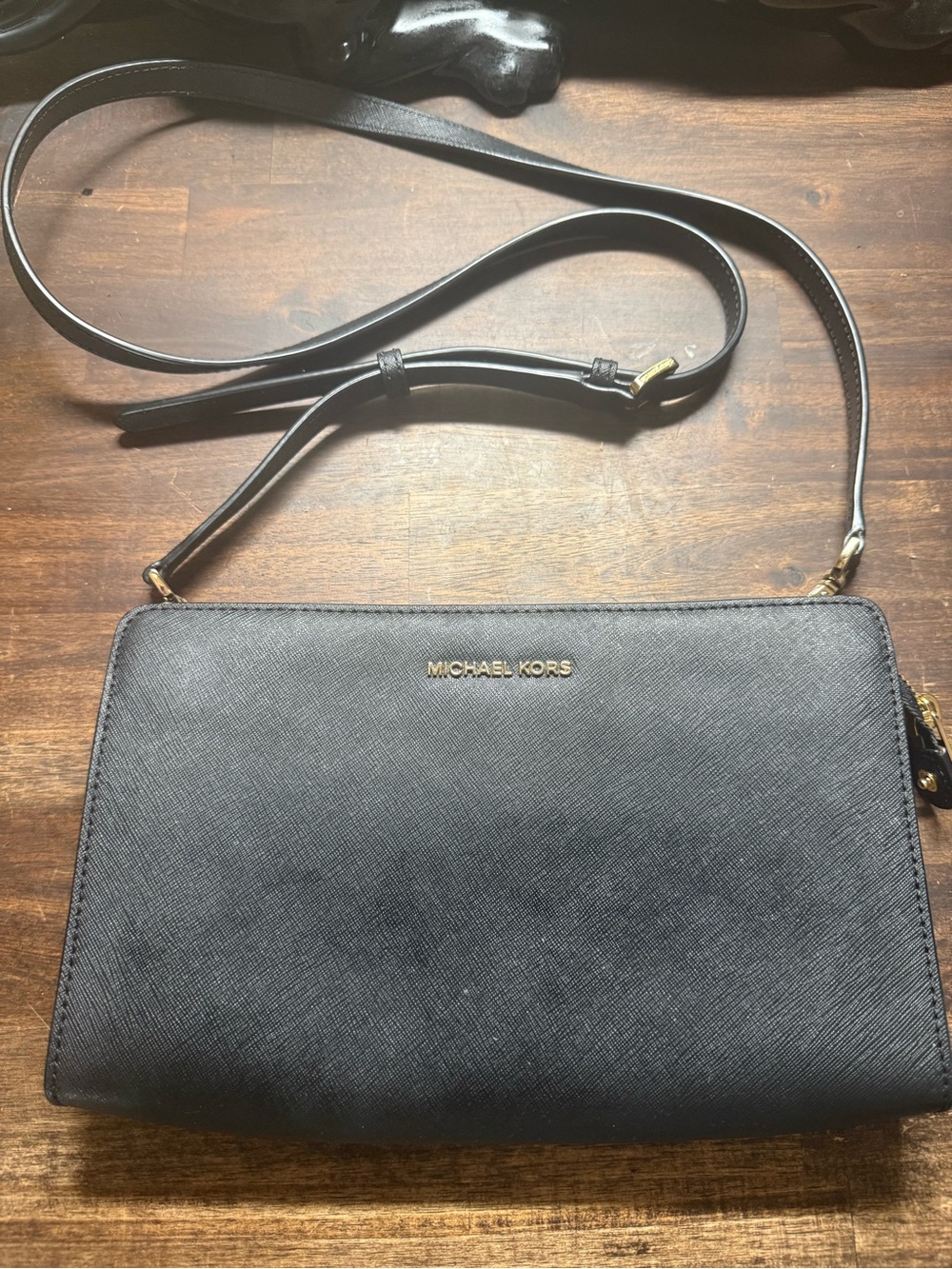 Michael Kors Black Saffiano Leather Crossbody Bag